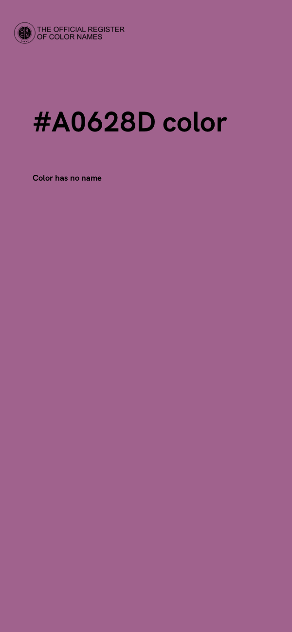 #A0628D color image