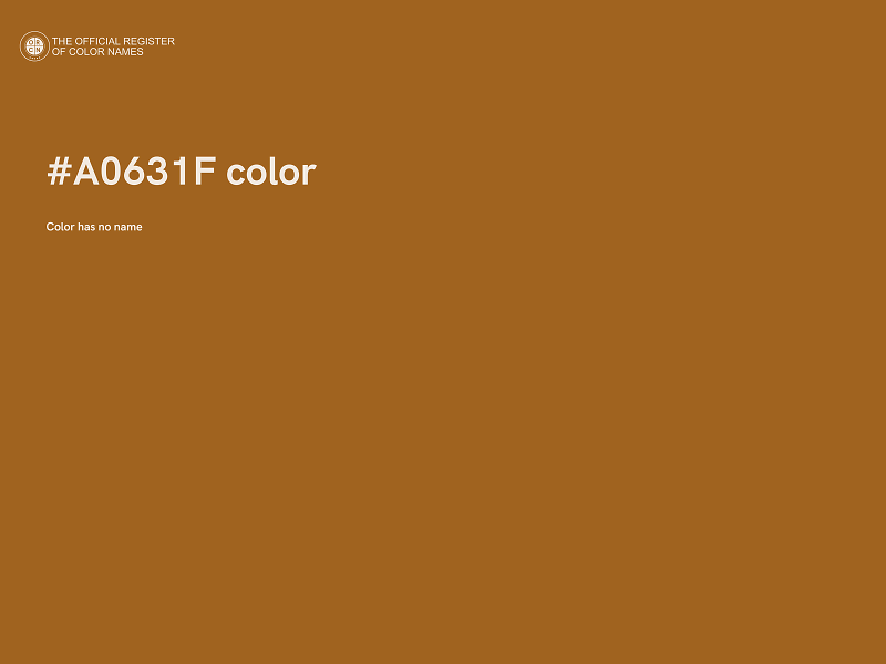 #A0631F color image