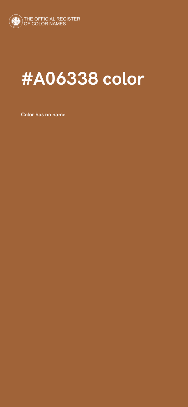#A06338 color image