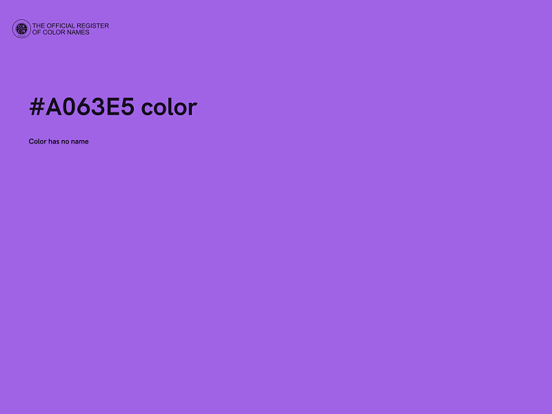 #A063E5 color image