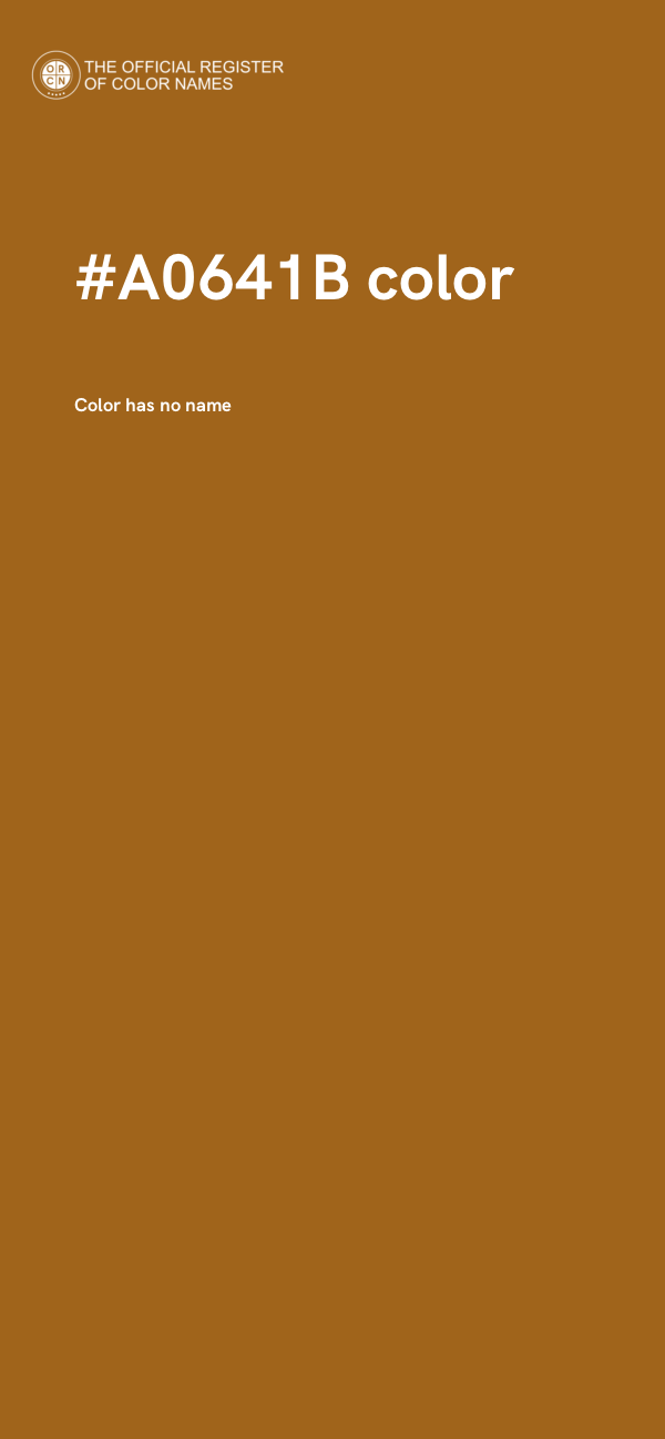 #A0641B color image