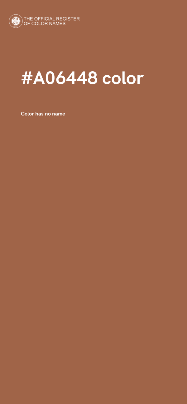 #A06448 color image
