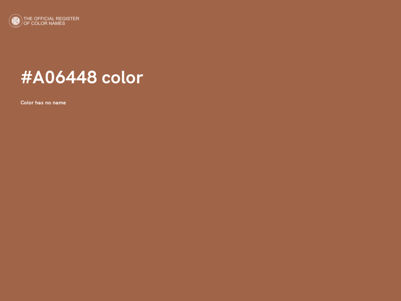 #A06448 color image