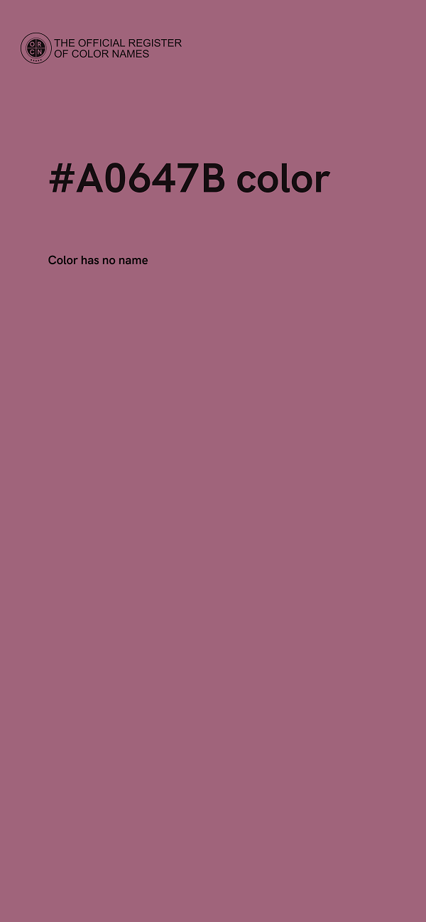 #A0647B color image