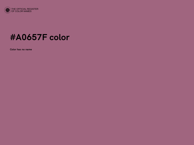#A0657F color image