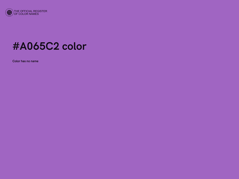 #A065C2 color image