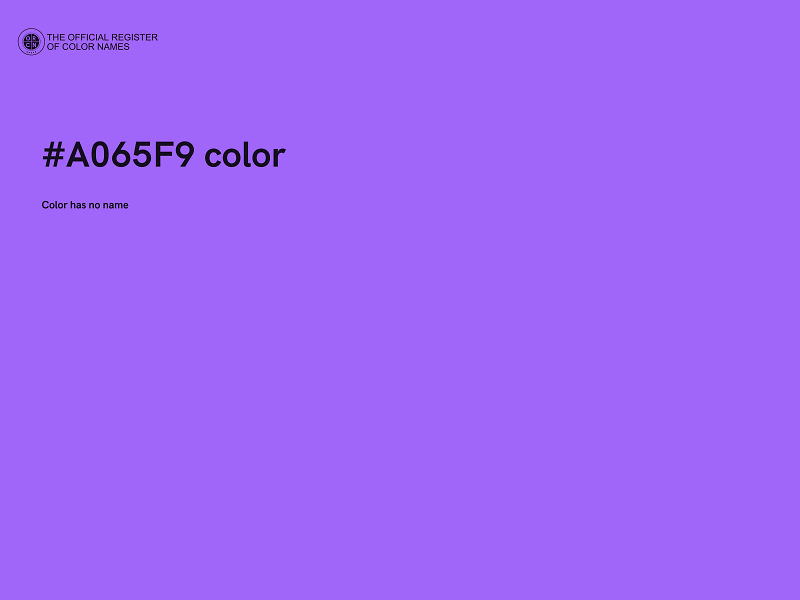 #A065F9 color image