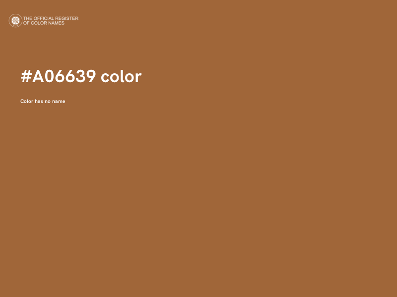 #A06639 color image