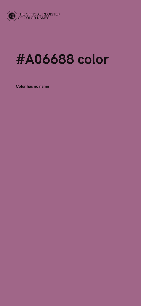 #A06688 color image