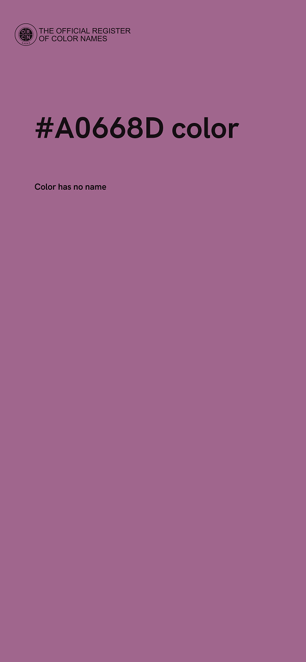 #A0668D color image