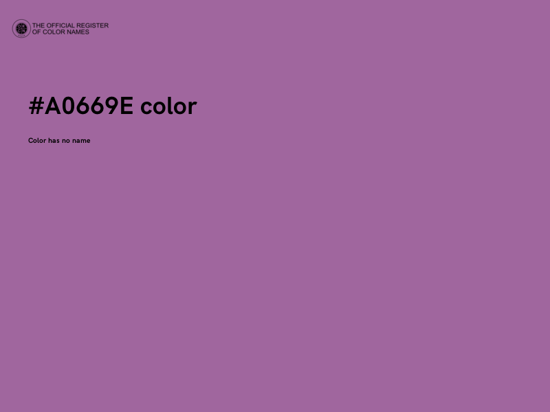 #A0669E color image