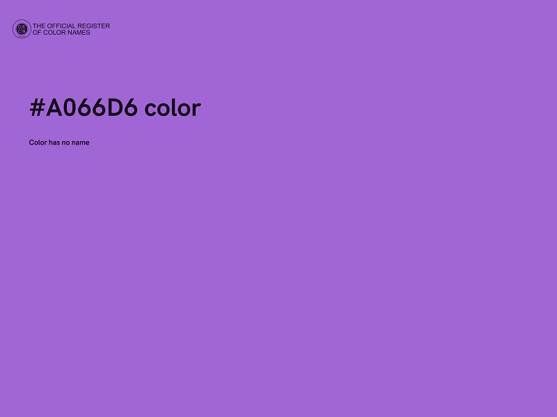 #A066D6 color image