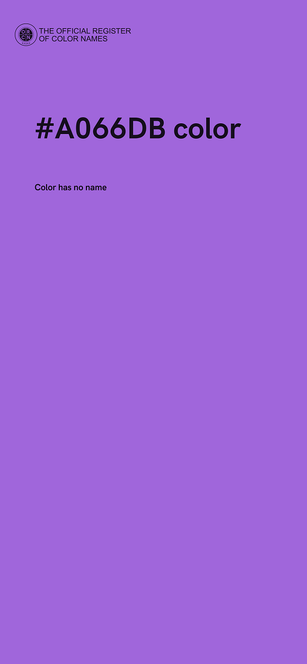 #A066DB color image