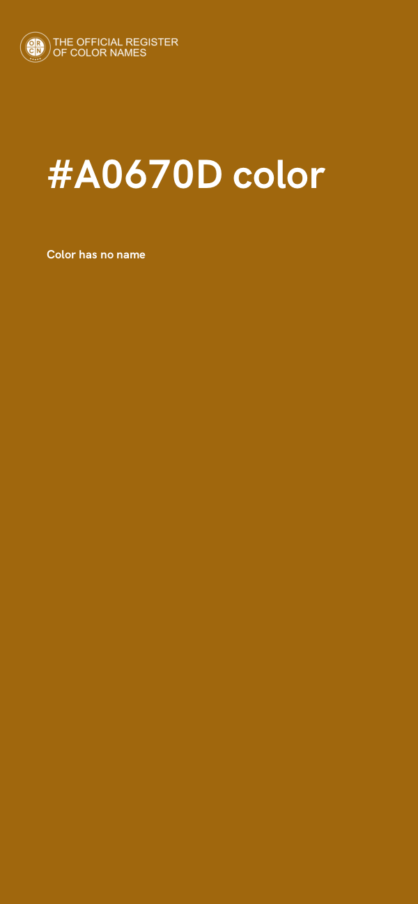 #A0670D color image