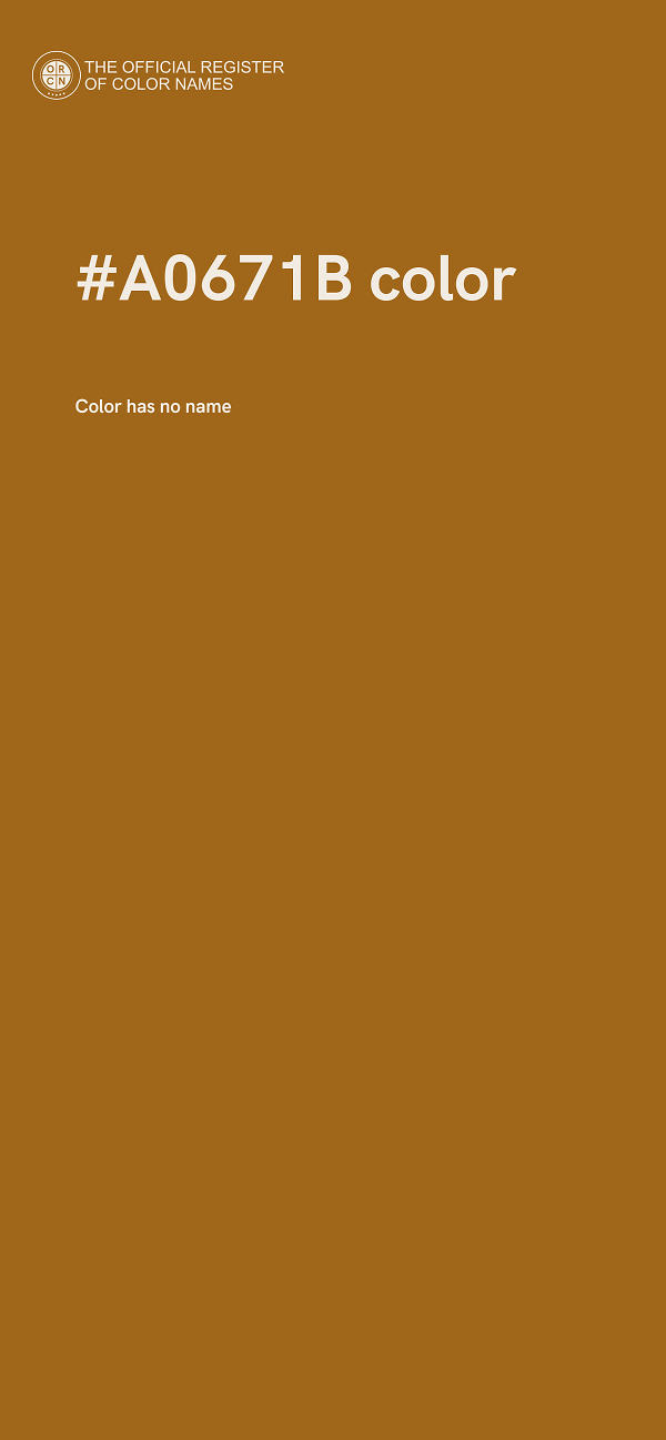 #A0671B color image