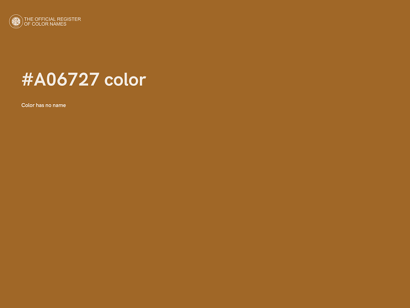 #A06727 color image