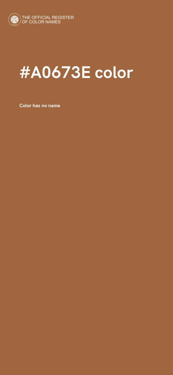 #A0673E color image