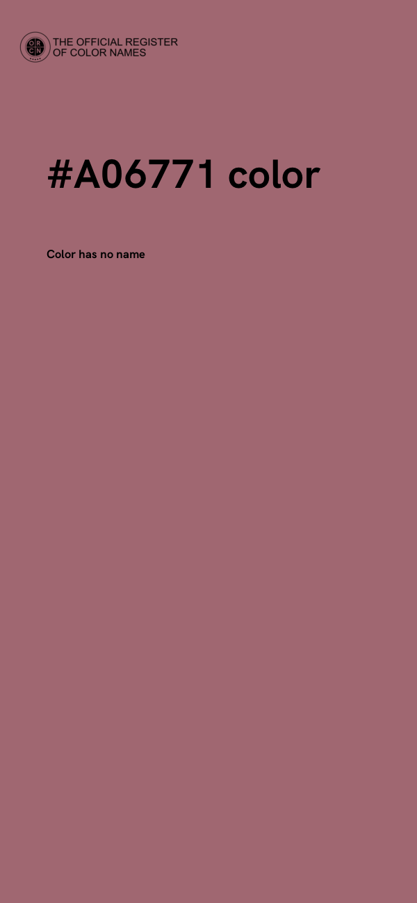 #A06771 color image