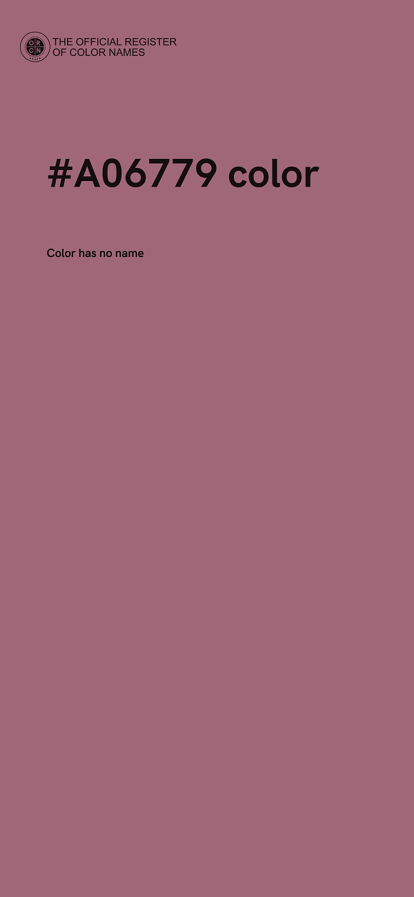 #A06779 color image