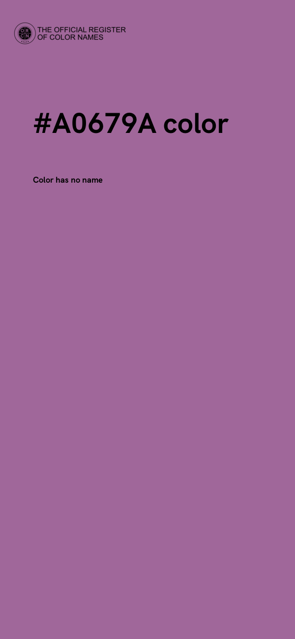 #A0679A color image