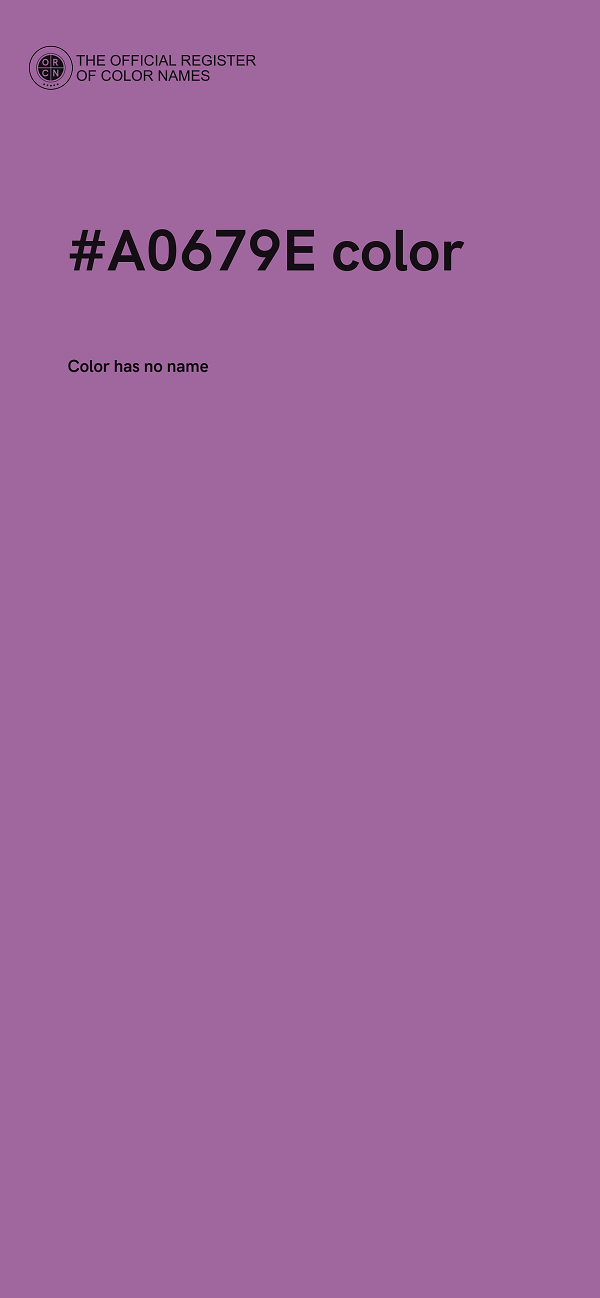 #A0679E color image
