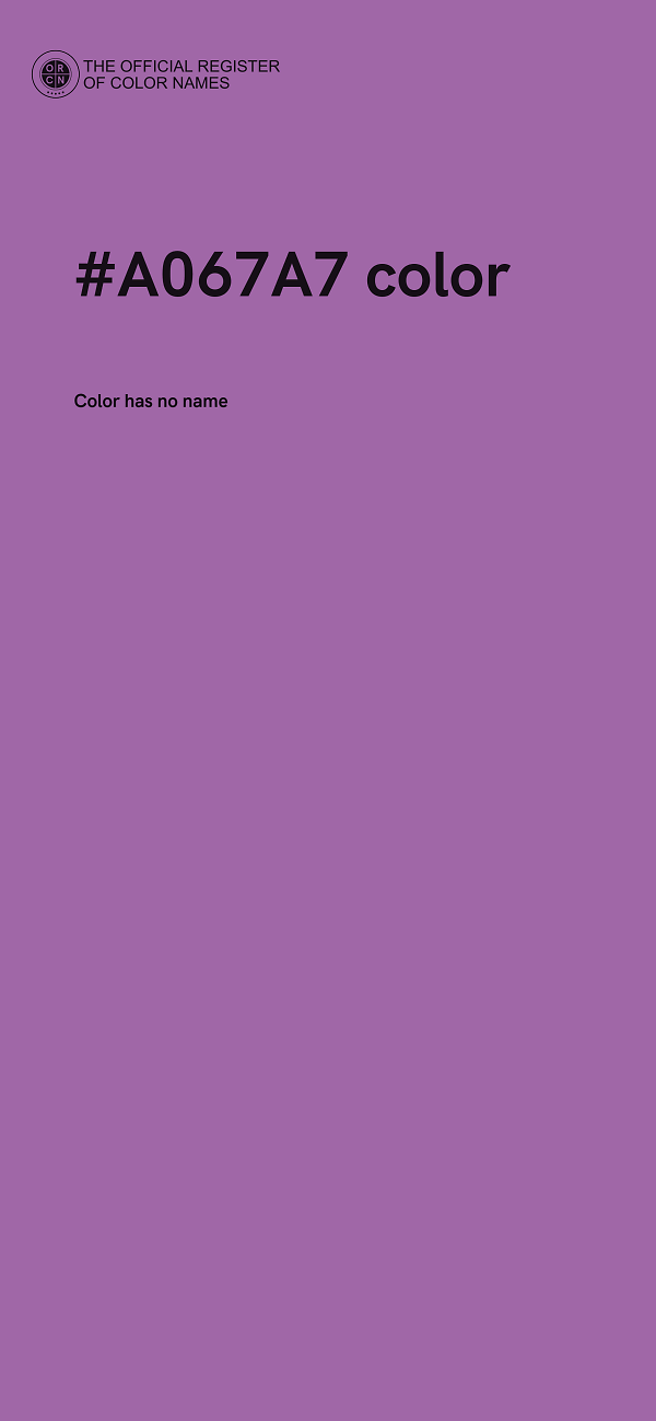 #A067A7 color image