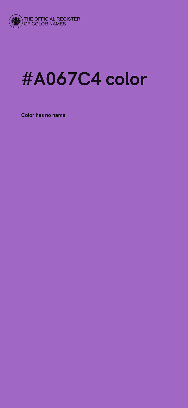 #A067C4 color image