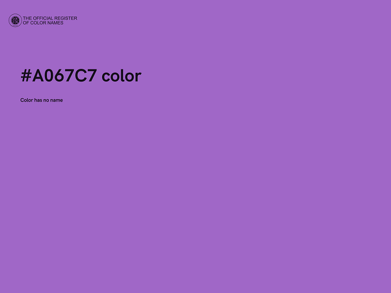 #A067C7 color image