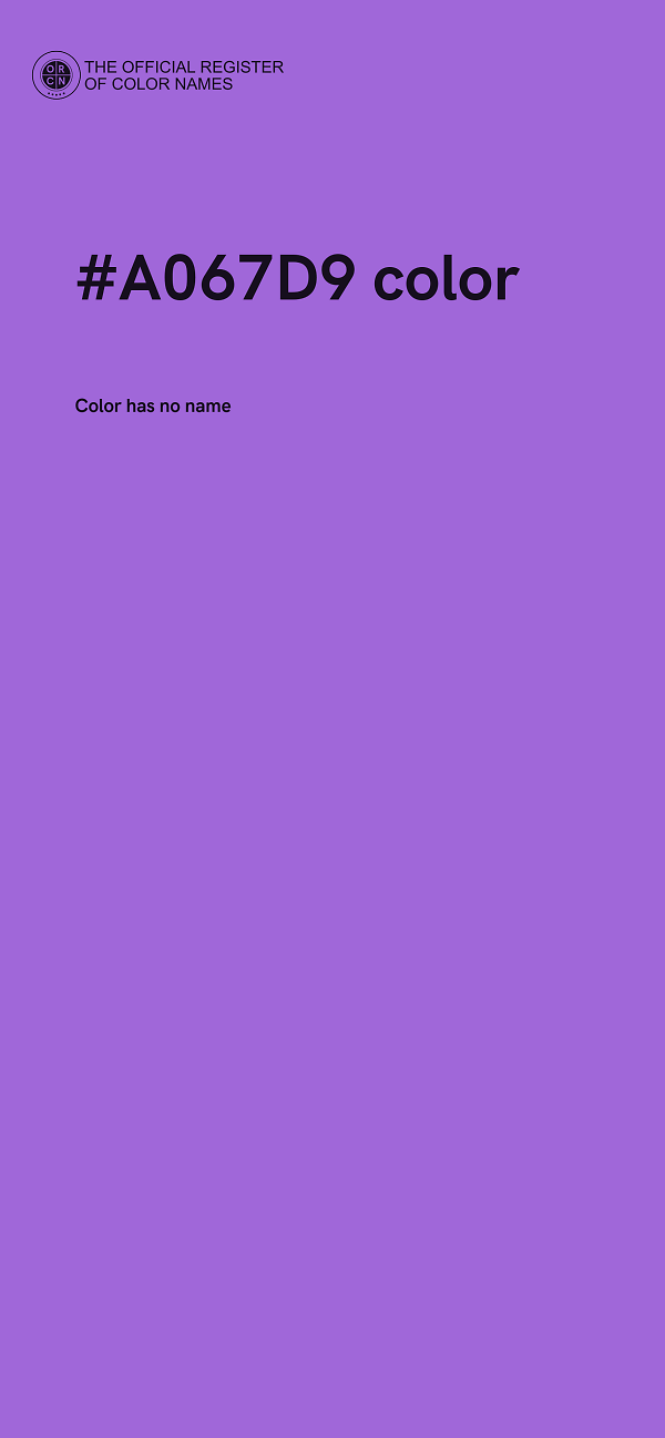 #A067D9 color image