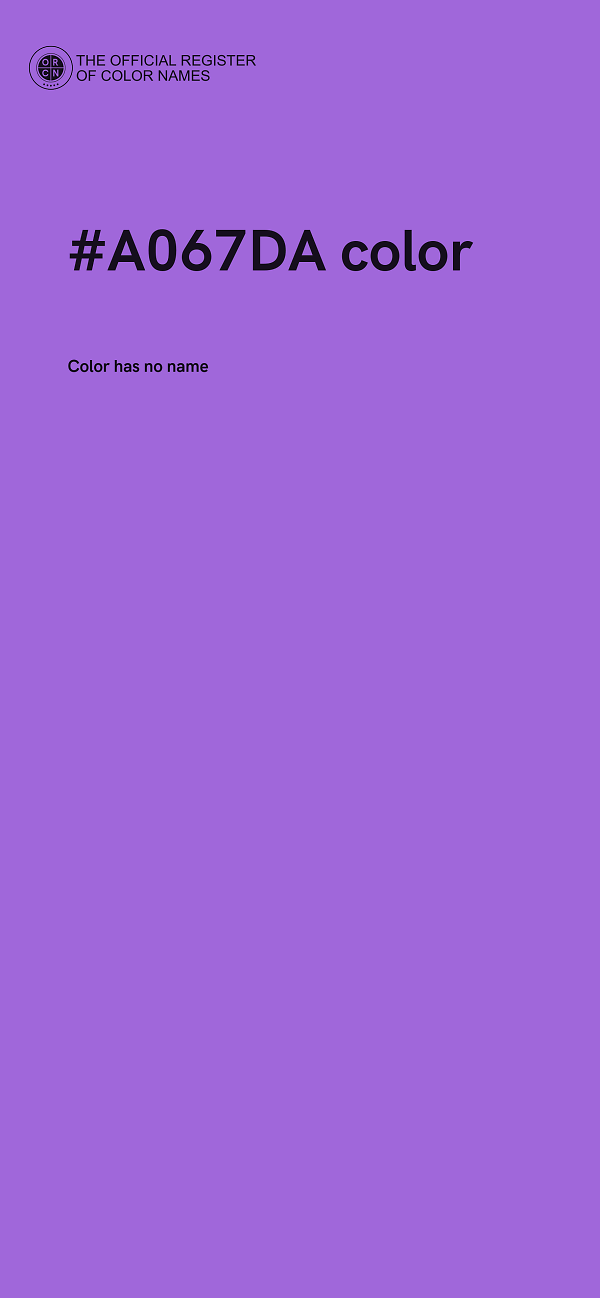 #A067DA color image