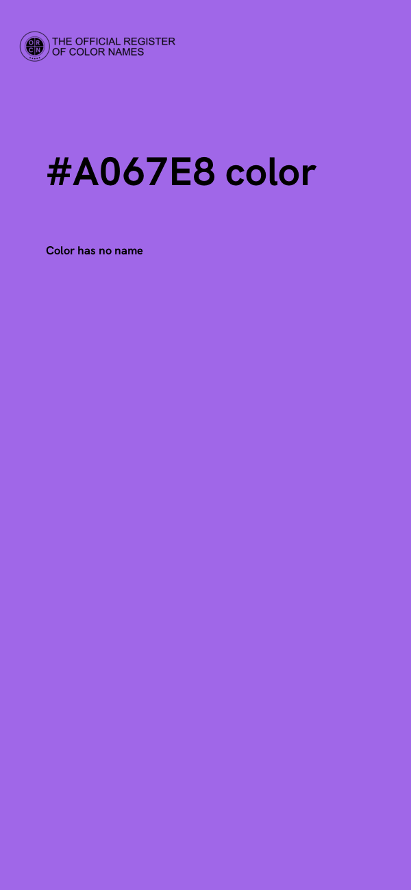 #A067E8 color image
