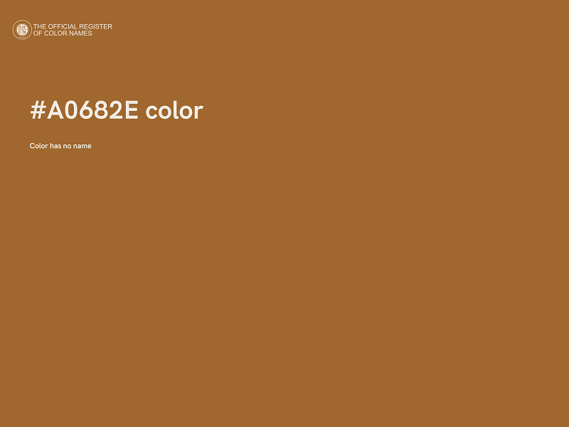 #A0682E color image