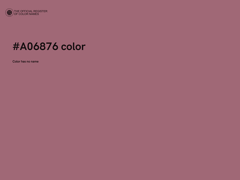 #A06876 color image