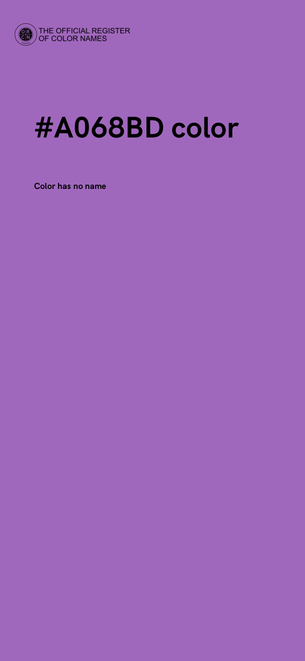 #A068BD color image