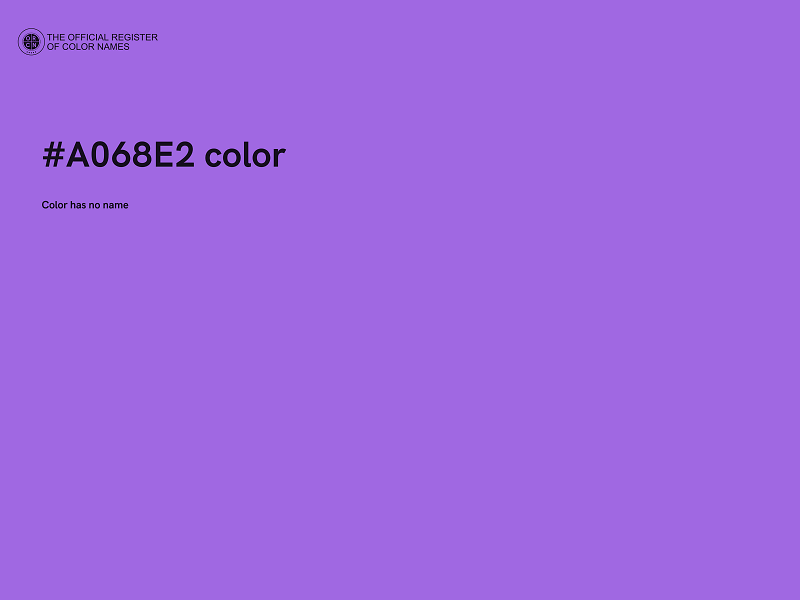 #A068E2 color image
