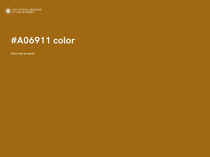 #A06911 color image