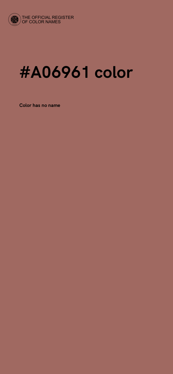 #A06961 color image