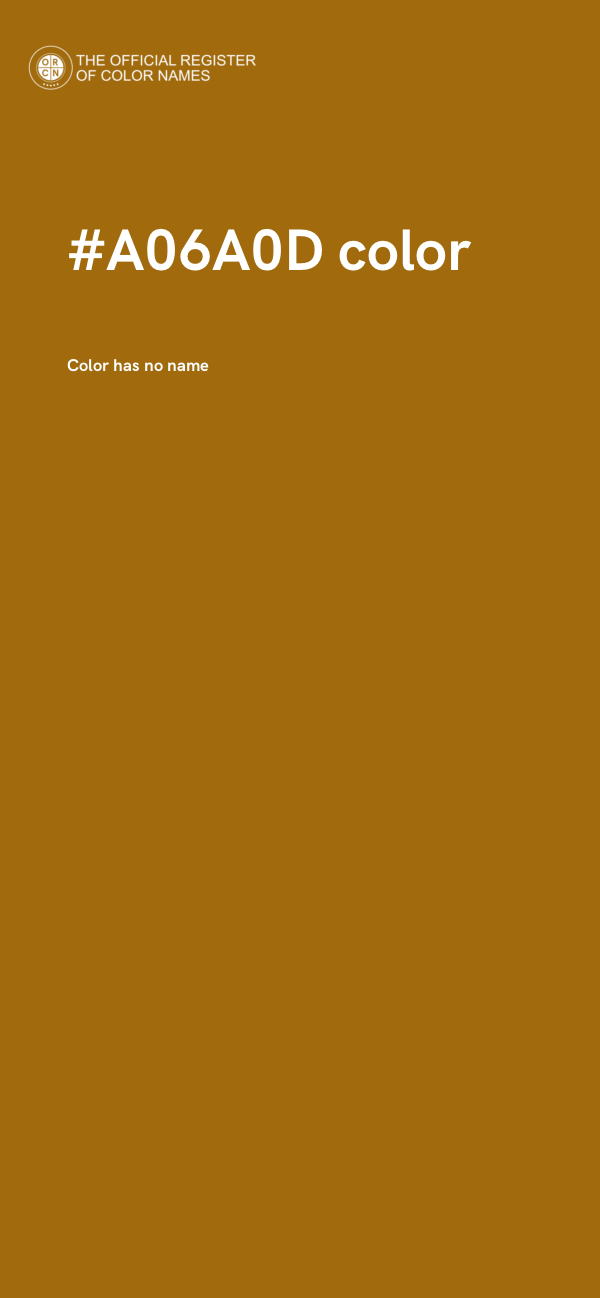 #A06A0D color image