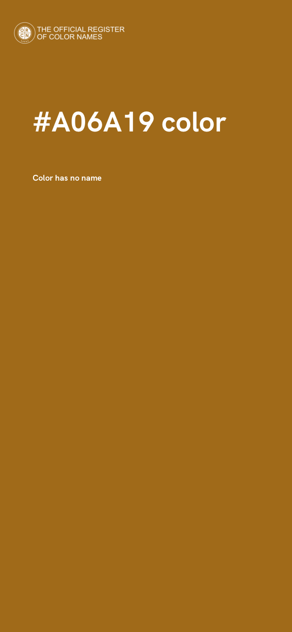 #A06A19 color image