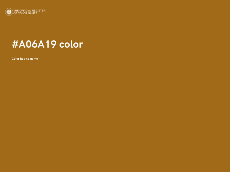 #A06A19 color image