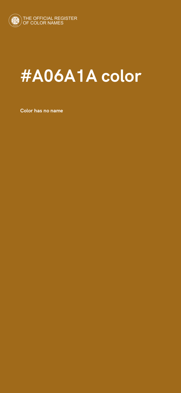 #A06A1A color image