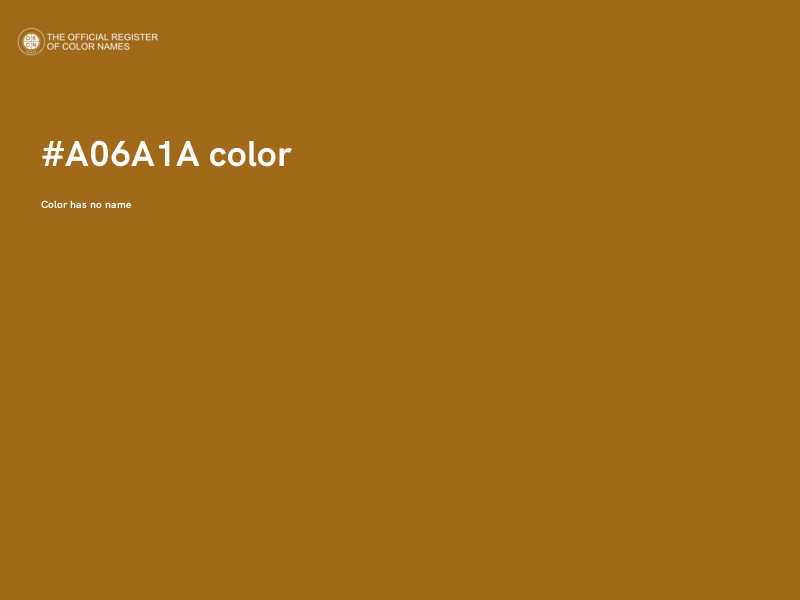 #A06A1A color image