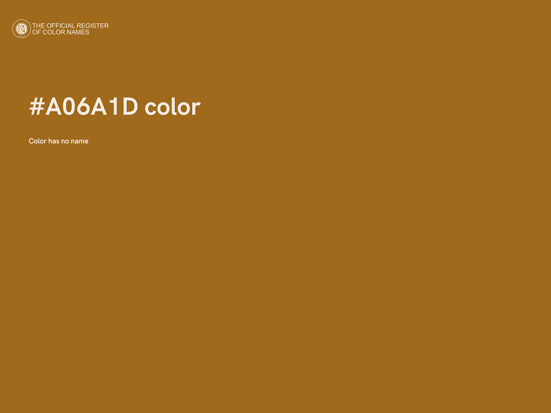 #A06A1D color image