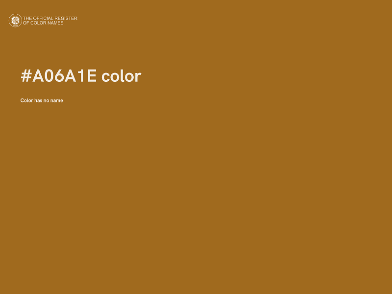 #A06A1E color image