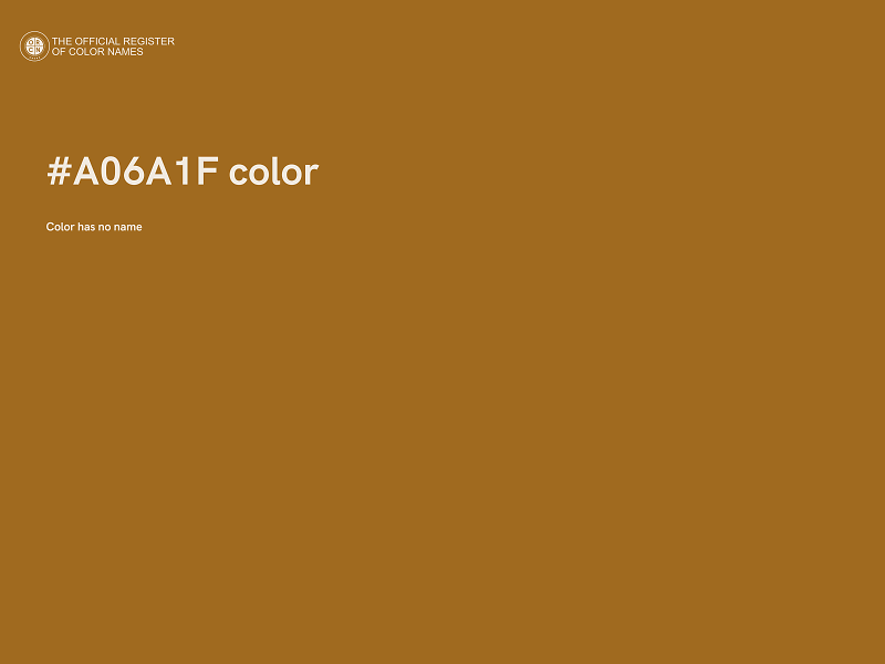 #A06A1F color image