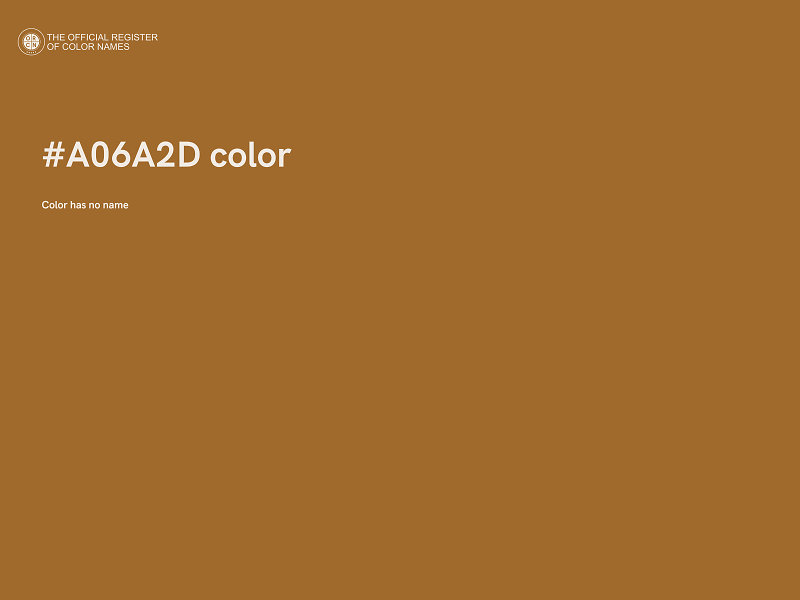 #A06A2D color image
