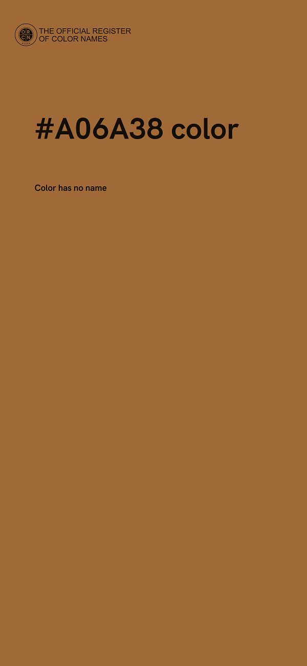 #A06A38 color image