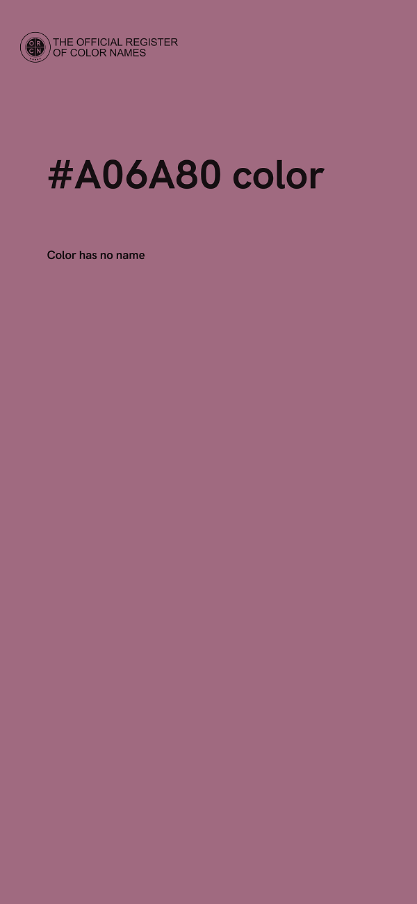 #A06A80 color image