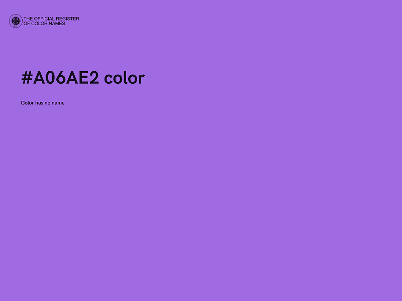 #A06AE2 color image