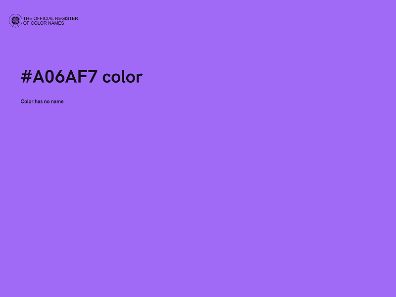 #A06AF7 color image